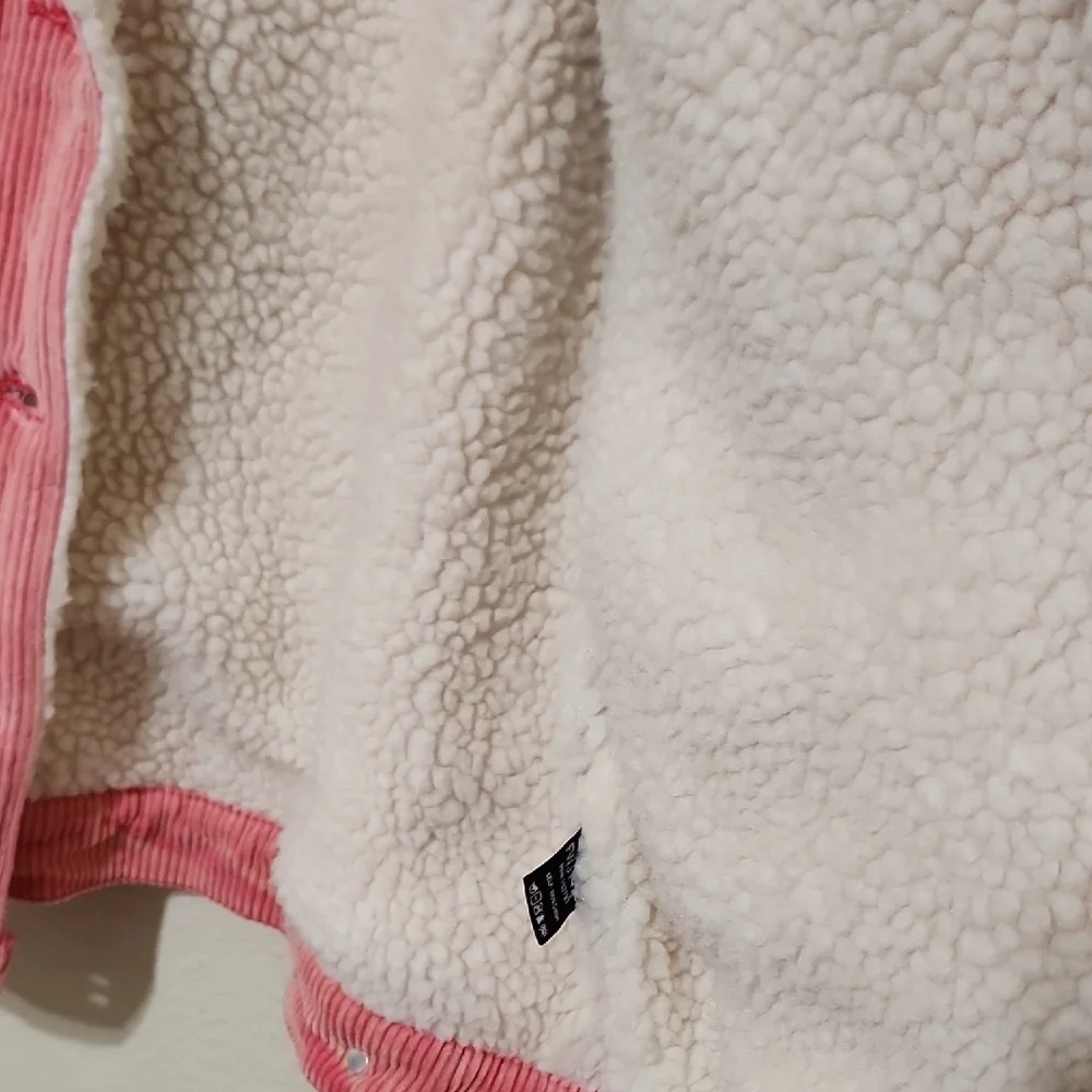 POL Pink and White Teddy Jacket with Sherpa Collar - Picture 6 of 15
